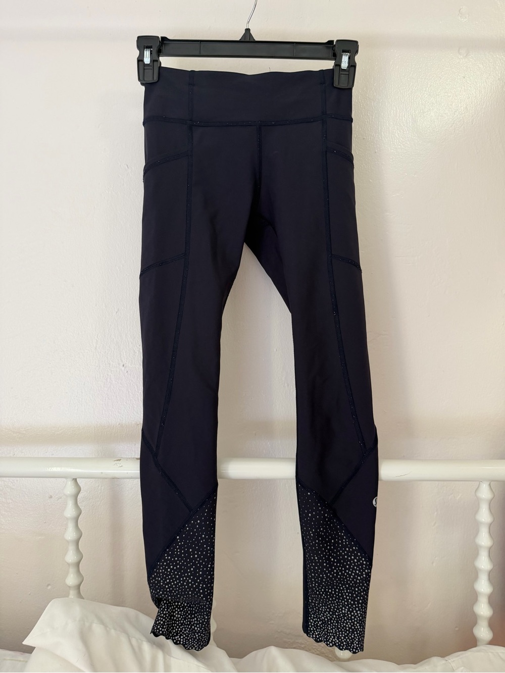 Lululemon navy Athletic Leggings with Speckled Hem